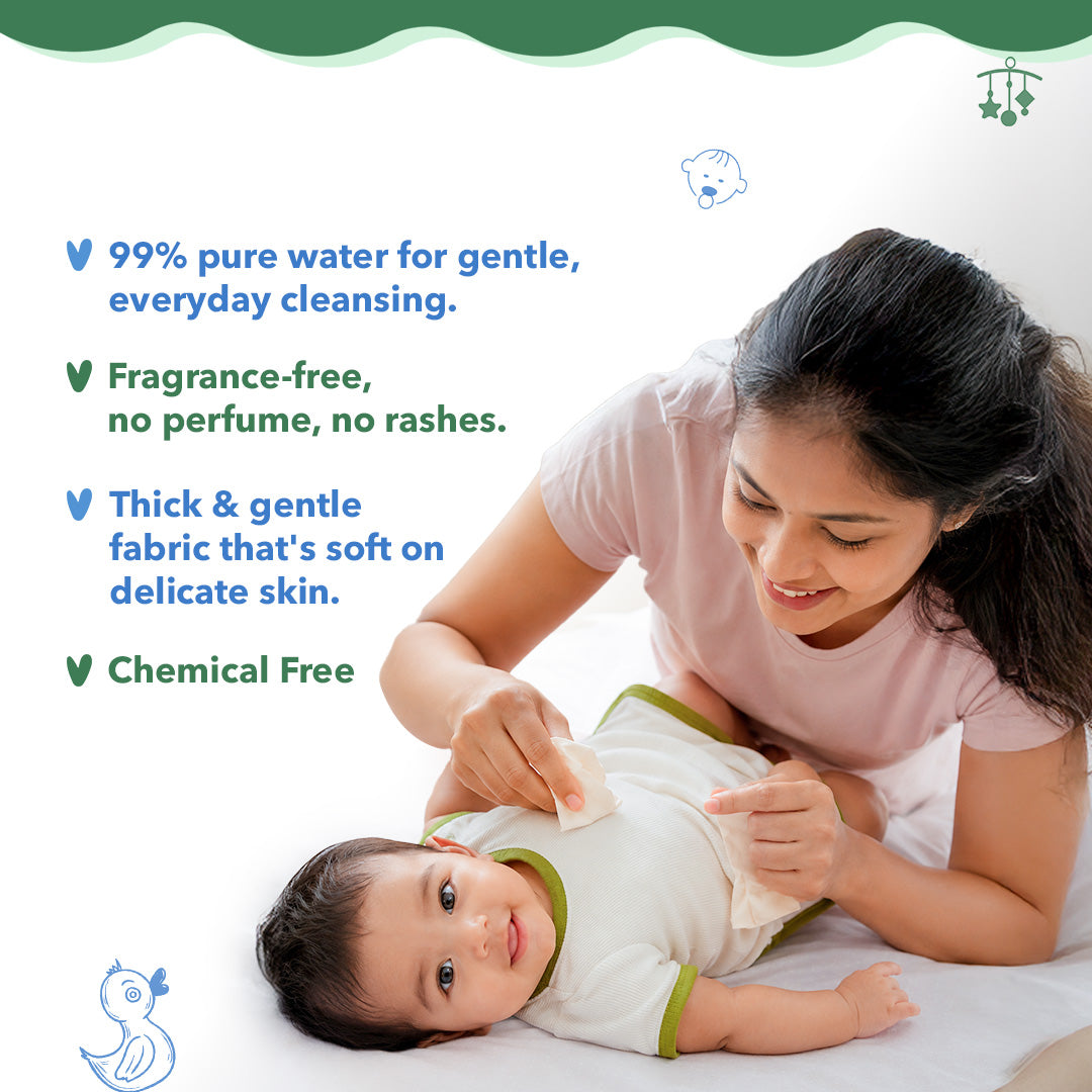 Natural Baby Water Wipes - Pack of 1