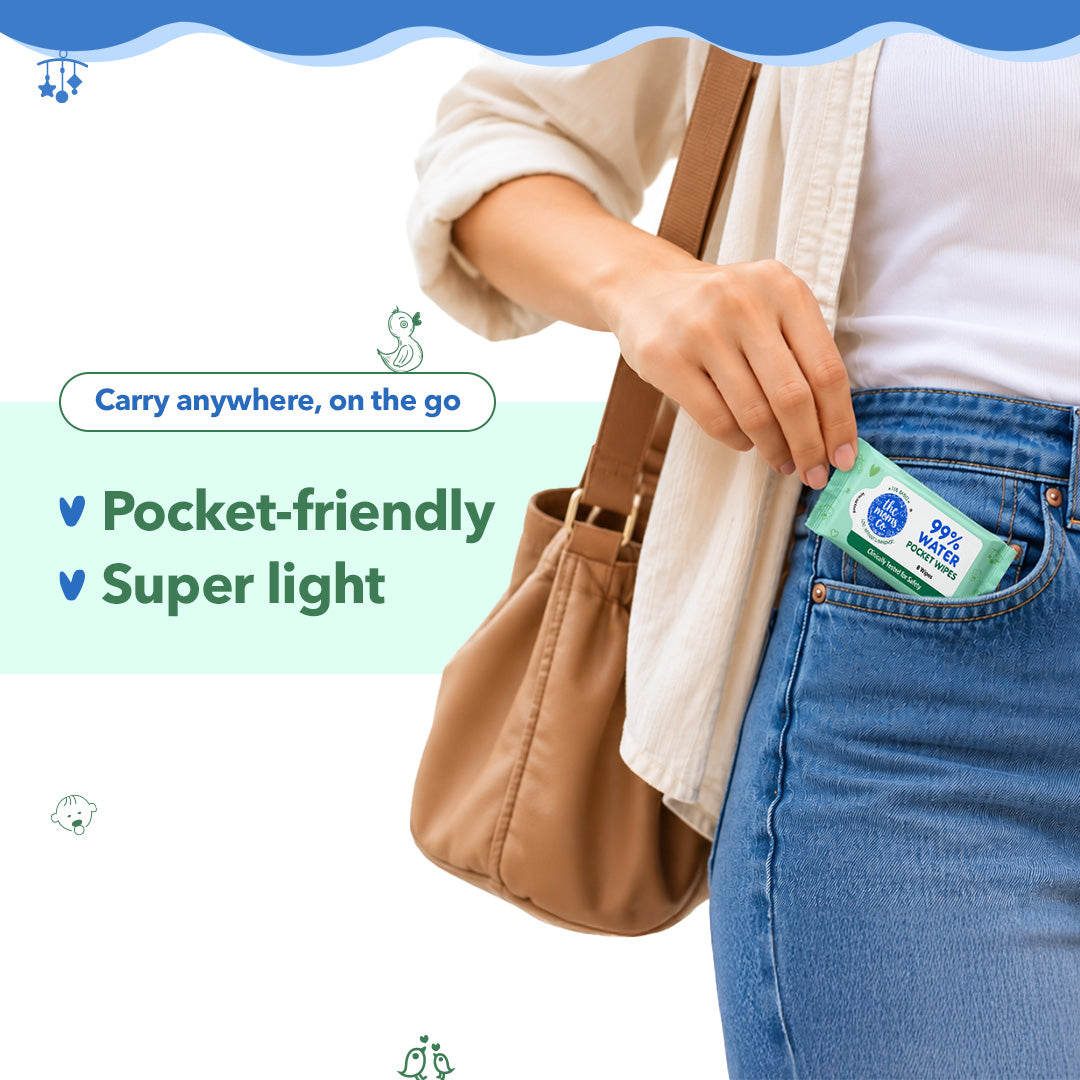 99% Water Pocket Wipes - 2 Packs
