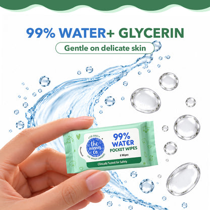 99% Water Pocket Wipes - 2 Packs