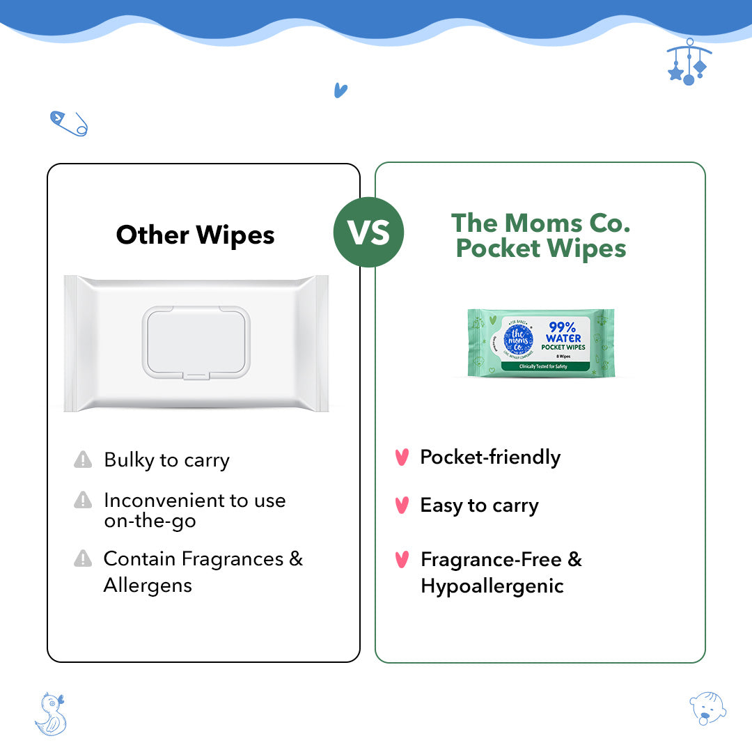 99% Water Pocket Wipes - 2 Packs