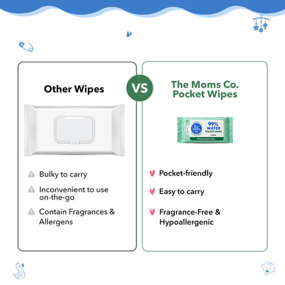 99% Water Pocket Wipes - 2 Packs