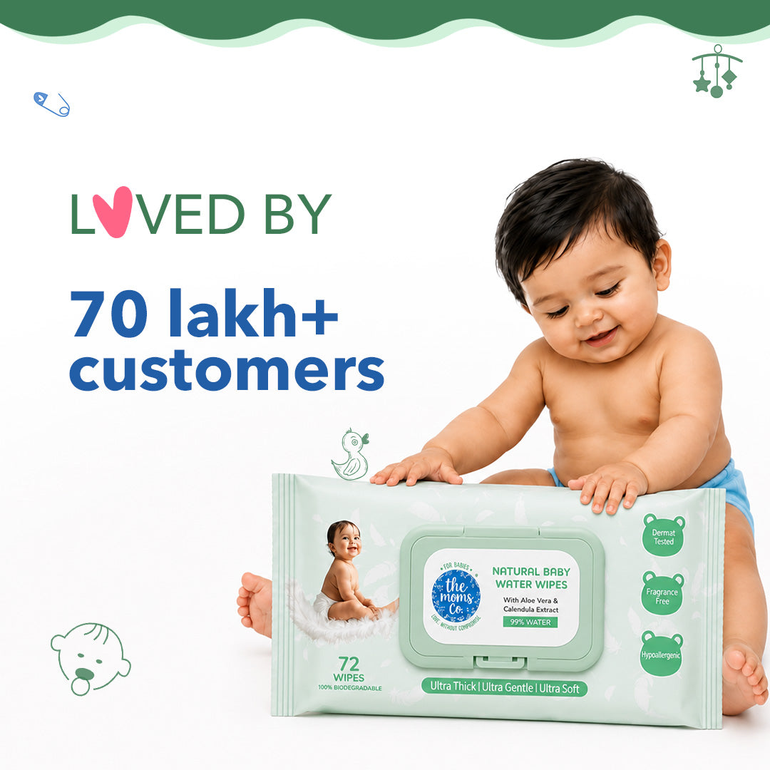 Natural Baby Water Wipes - Pack of 6