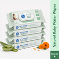 Natural Baby Water Wipes - Pack of 4