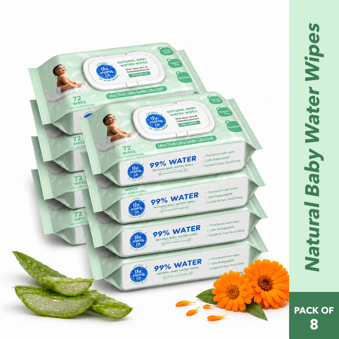 Natural Baby Water Wipes - 8 Packs