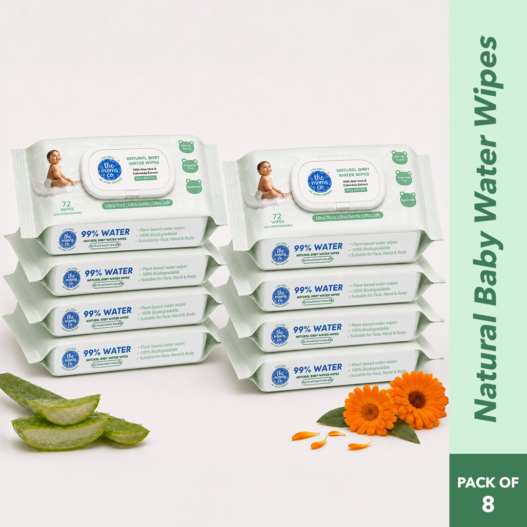 Natural Baby Water Wipes - Pack of 8